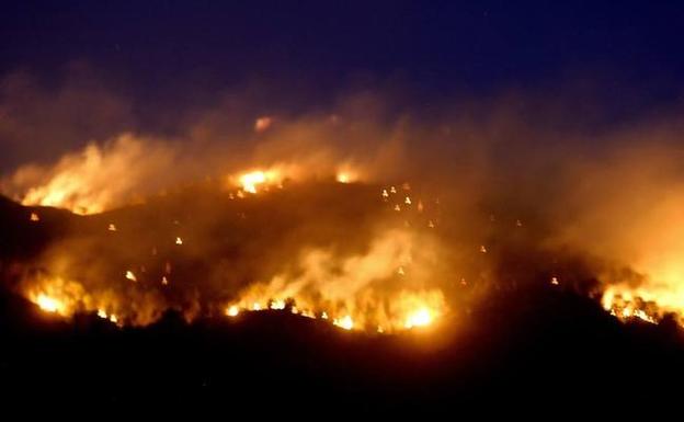 Incendio en la sierra de san Miguel en Calasparra.