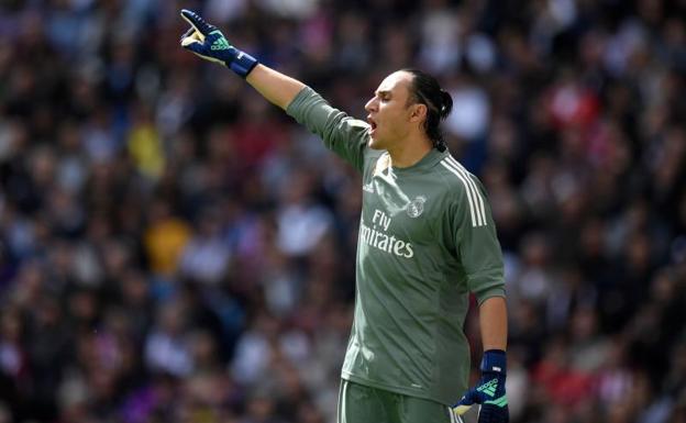 Keylor Navas, durante el derbi. 