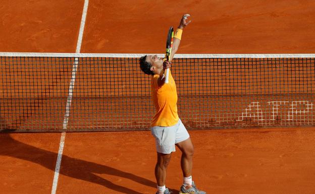 Nadal celebra la victoria.