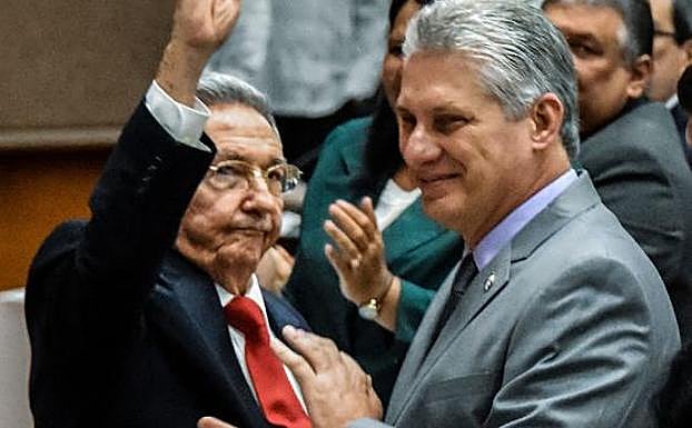 Raúl Castro y Miguel Díaz-Canel.