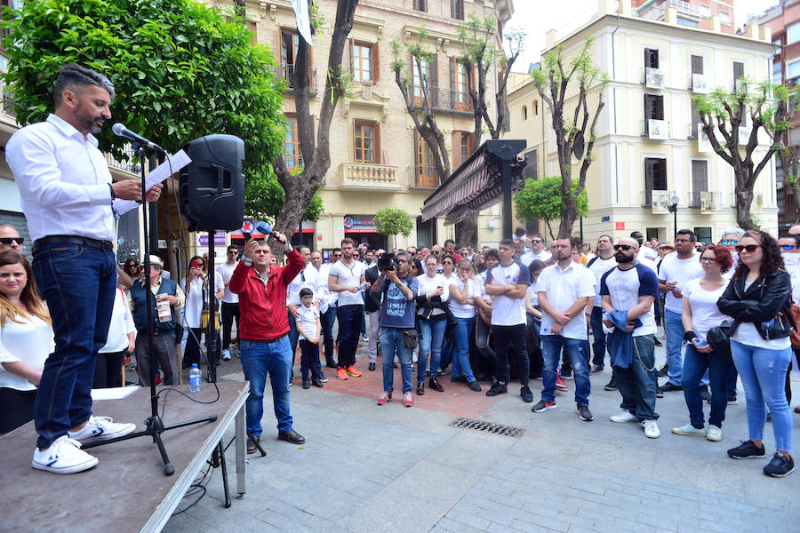 Cientos de trabajadores del sector de la hostelería se manifestaron en Santa Catalina bajo el lema «¡Trabajemos juntos por la Murcia de todos!»