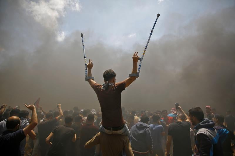 Más de cuarenta muertos y más de un millar de fallecidos en Gaza, en las protestas contra la embajada de EE UU en Jerusalén