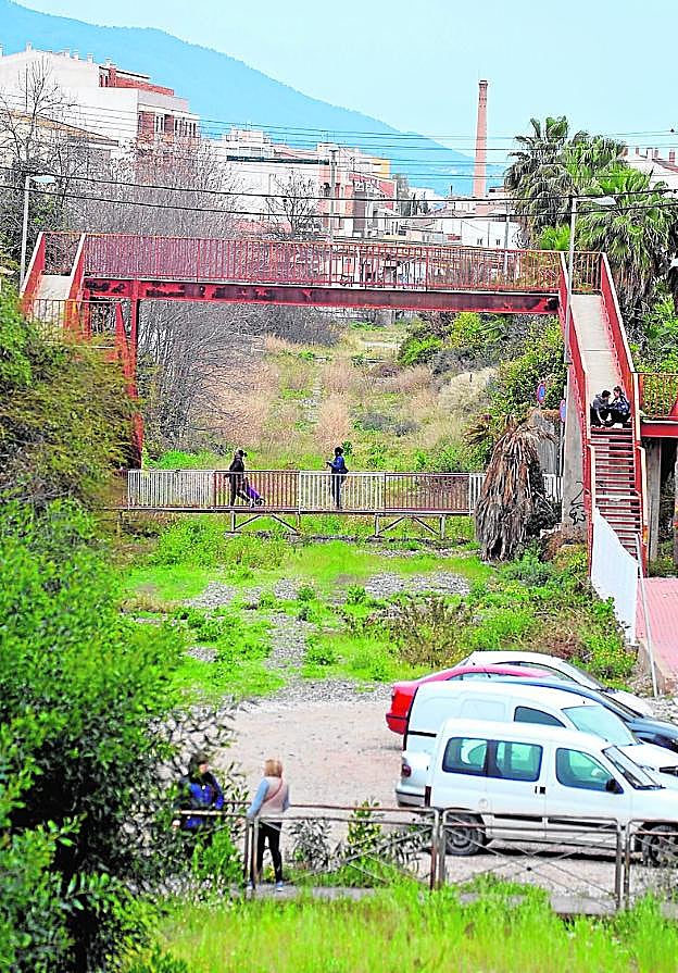 Vista actual del corredor, sin traviesas y con pasarelas.