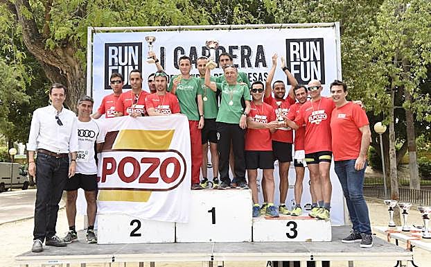 Podio en la categoría masculina.