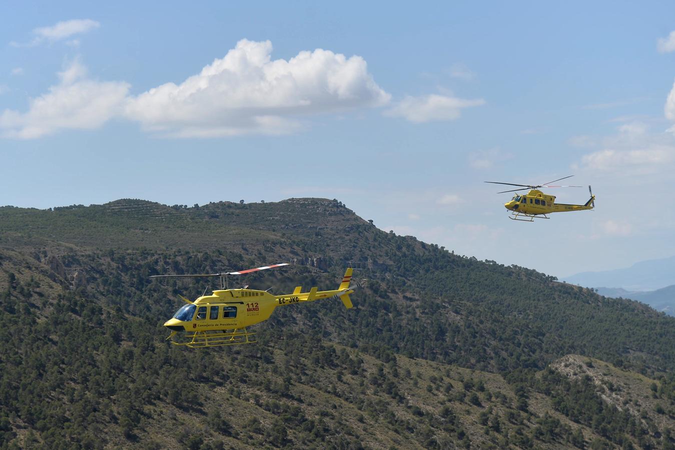 La lucha contra el fuego gana músculo desde el aire: este año el Plan Infomur contará por primera vez con cinco helicópteros y un avión anfibio