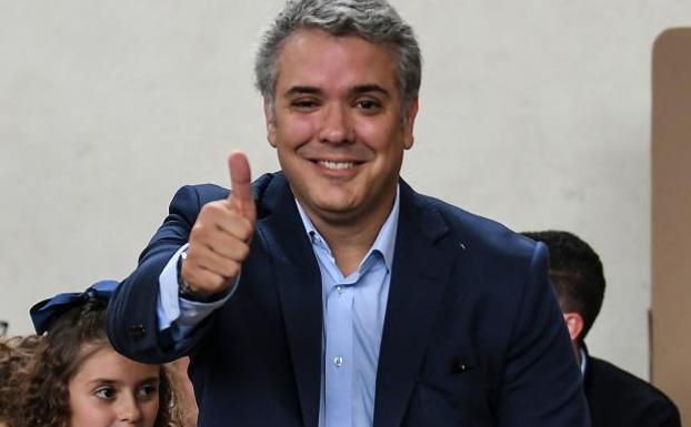 El candidato del partido uribista Centro Democrático, Iván Duque.