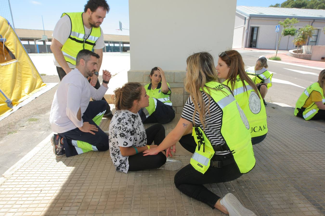 UCAM Cartagena acoge dos simulacros para mejorar la formación de los futuros profesionales de Urgencias y Emergencias