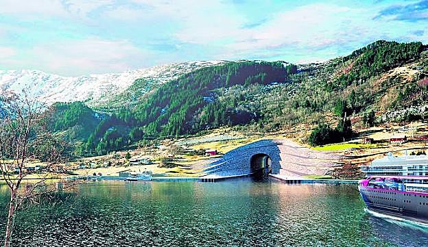 Recreación de la entrada al túnel, que tendrá 36 metros de ancho. 