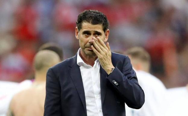 Hierro se lamenta durante la eliminación de España ante Rusia en este Mundial. 