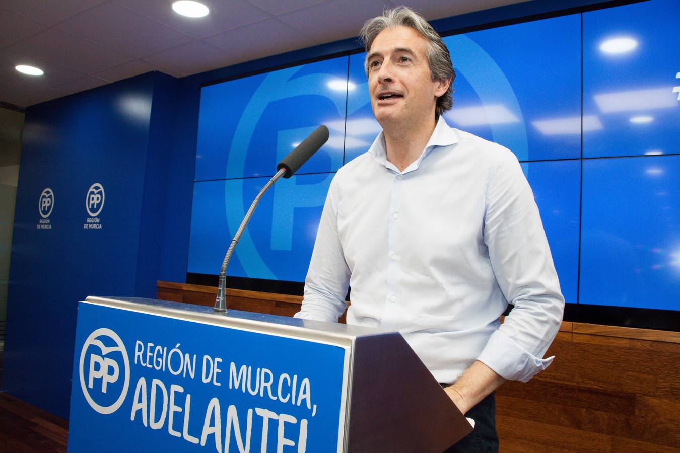 El exministro de Fomento ha dicho, antes de la reunión prevista en la sede del PP con los compromisarios, que teme que el PSOE «trate de vender un sucedáneo como un proyecto de AVE»