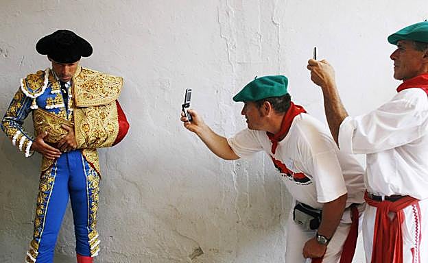 Liria antes de una faena en la Feria de Pamplona.