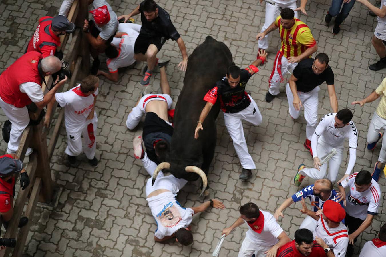 Los toros de Jandilla han provocado el segundo herido por asta de toro de estos Sanfermines.