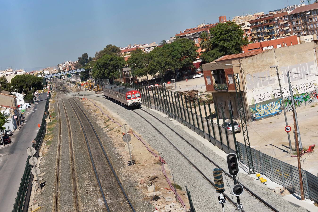 Esta fase de los trabajos se enmarca en las obras de soterramiento de la estación, Barriomar y Nonduermas, que junto a las de los tramos Nonduermas-Sangonera y Sangonera-Lorca serán licitadas próximamente