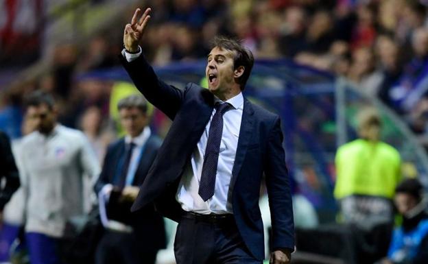 Lopetegui, durante un momento del partido.