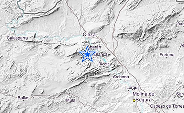 Epicentro del temblor. 