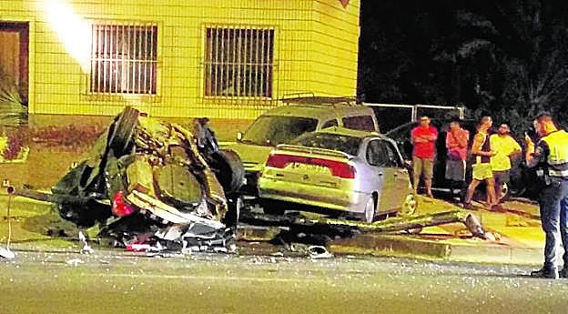 Estado en el que quedaron los vehículos accidentados. 