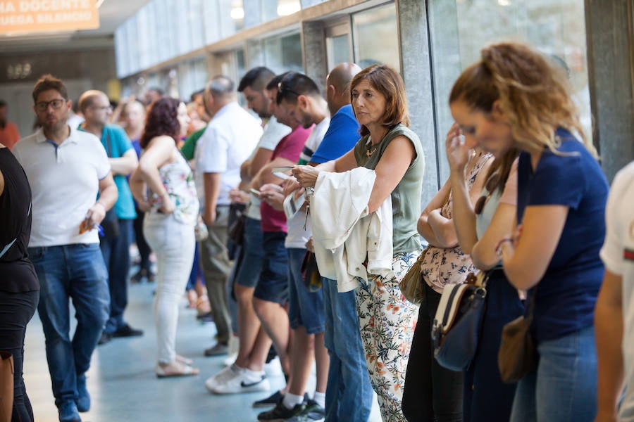 Las pruebas se llevaron a cabo este domingo en las aulas del campus de Espinardo, del La Merced, por el Edificio Rector Sabater y por el pabellón docente de Ciencias de la Salud, en el Hospital Clínico Universitario Virgen de la Arrixaca