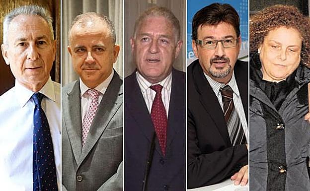 Miguel Á. Ródenas, Diego Manuel Pardo, Diego Cola Palau, Juan José Beltrán y Antonieta Fernández 