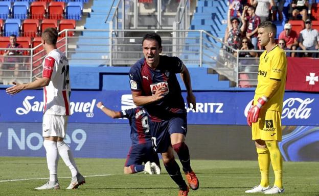 Kike García celebra su gol ante el Leganés