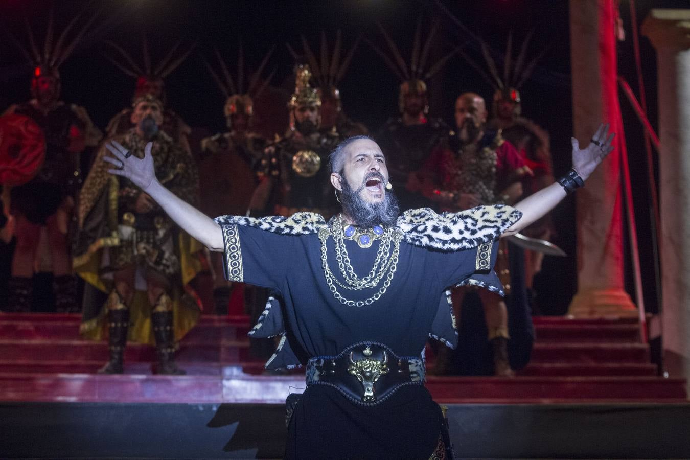 Dos grandes pantallas de televisión permiten seguir todos los detalles de los esponsales durante las fiestas de Carthagineses y Romanos. 