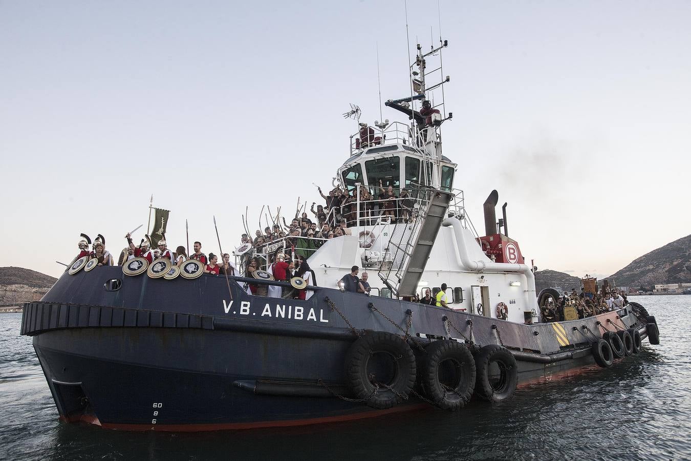 La representación de la alianza carthaginesa contra Roma mete a Cartagena en sus días más intensos de fiestas