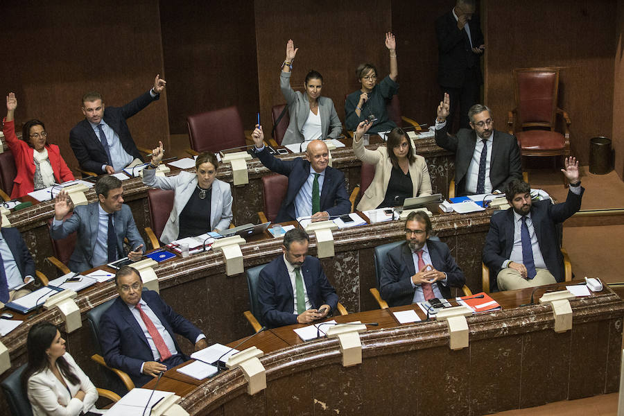 PP y Ciudadanos rechazaron este lunes en el pleno de la Asamblea Regional las enmiendas a la totalidad a la Ley de Aceleración Empresarial.