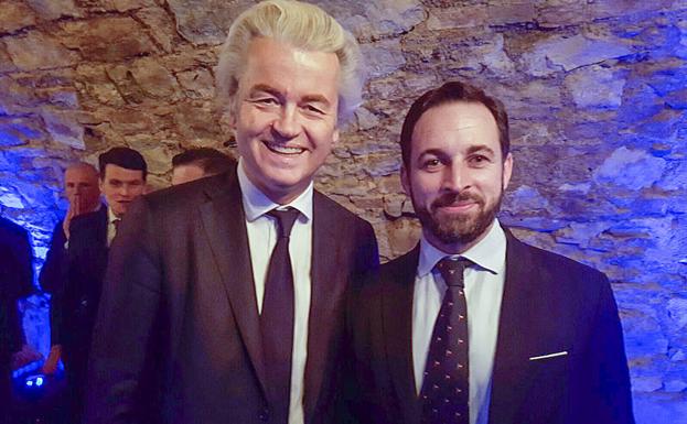 El líder de Vox, con el ultra holandés Wilders en enero de 2017 en Coblenza.