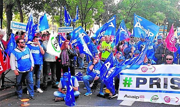 Protesta de funcionarios de prisiones