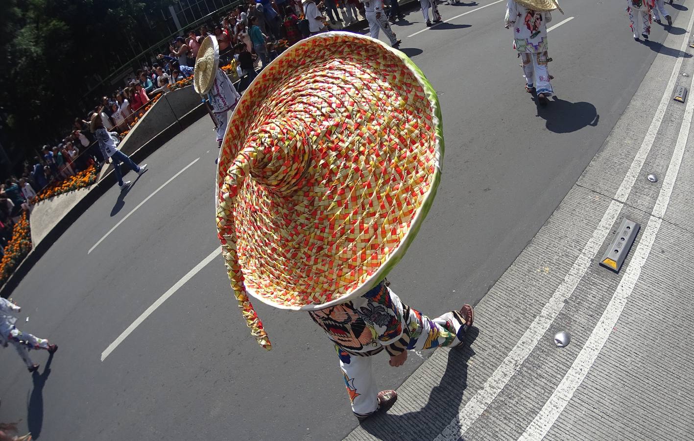 Un centenar de figuras de animales fantásticos, conocidos como alebrijes, desfiló ante la algarabía de decenas de miles de personas que colmaron el recorrido por las calles del centro de la Ciudad de México.