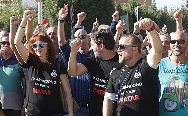 Protesta de funcionarios de la cárcel de Sangonera.