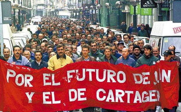 Protestas de los trabajadores de Bazán en una imagen de archivo. 