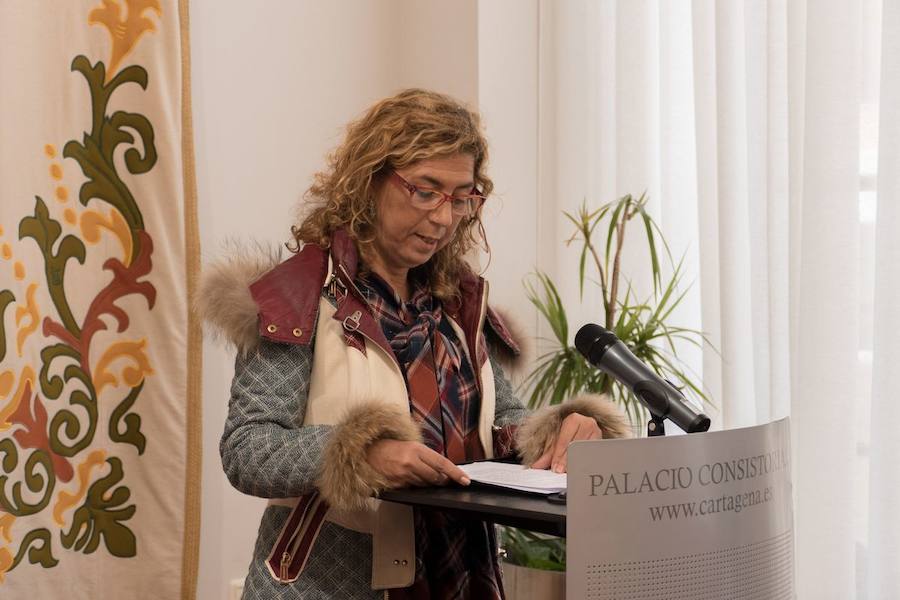 La edil del área de Comercio y presidenta de la ADLE, Carmen Martín, durante el acto de este lunes.