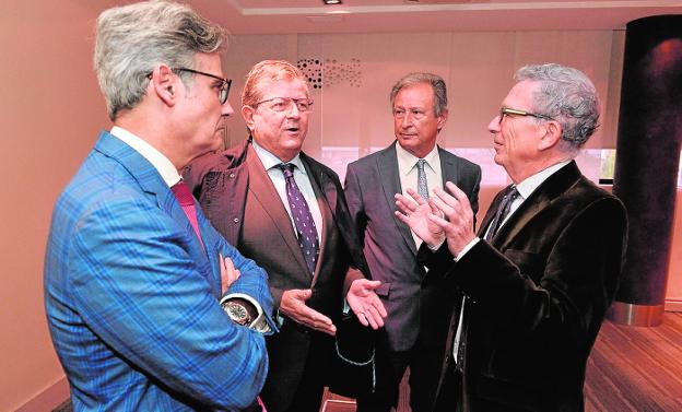 Juan Martínez Moya, Ramón Madrid, José Ruiz y Antonio V. Sempere, ayer, en el acto. 