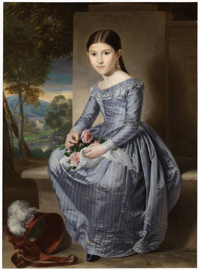 Imagen secundaria 1 - 'Virgen del jilguero', obra que impulsa la muestra (1824-1827). 'Niña sentada en un paisaje' (1842). Museo del Prado. 'Retrato de José María Benítez Bragaña' (1832). Museo de Bellas Artes de Murcia. 