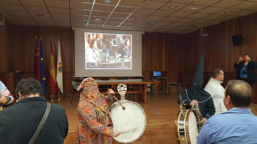 El salón de actos del Ayuntamiento de Moratalla ha estallado de júbilo al vivir en directo vía streaming la decisión tomada por la UNESCO