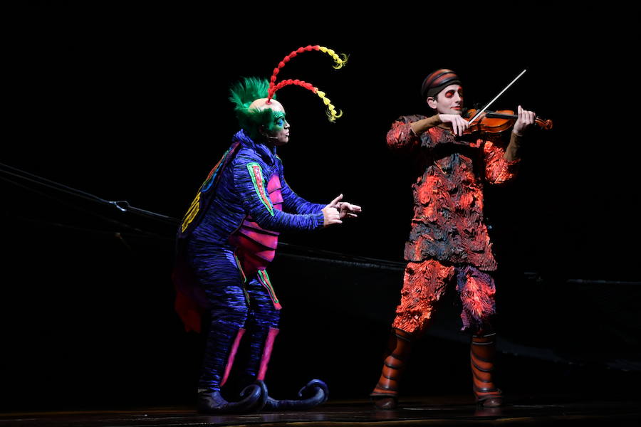 'La Verdad' acompaña a los artistas de la mítica compañía canadiense en una jornada de duro entrenamiento 'Ovo', la nueva apuesta del Circo del Sol, recalará en Murcia del 16 al 20 de enero