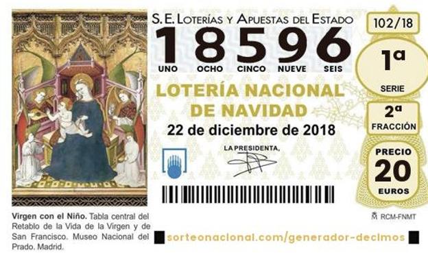 Sale otro quinto premio de la Lotería de Navidad, el 18596