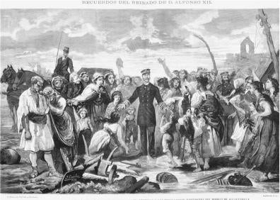 Imagen secundaria 1 - Grabado de la riada de Santa Teresa. | Inundaciones de Murcia de 1879, grabado obra de Juan Comba. | Retrato de Edouard Manet, obra de Henri Fantin-Latour conservado en el Art Institute Chicago.