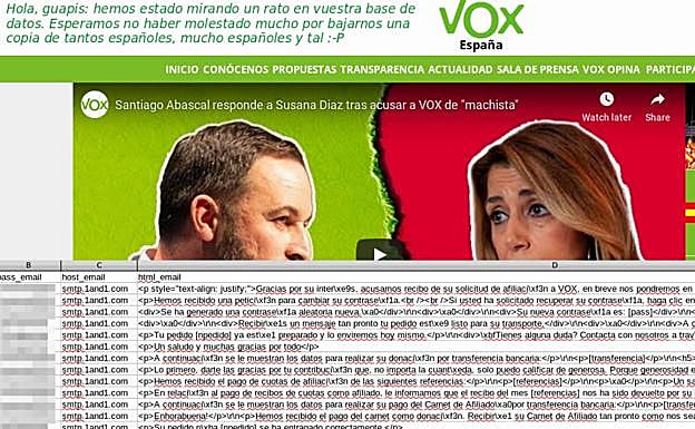 Los ciberactivistas de Anonymous 'hackean' la web de VOX y acceden a los datos de 30.000 usuarios