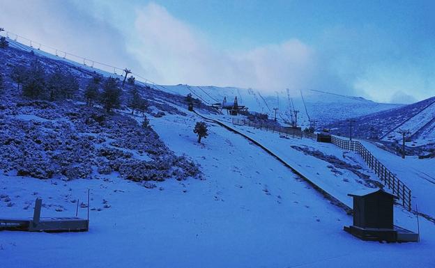 Así se encontraba la estación de Valdesquí a finales del mes de noviembre