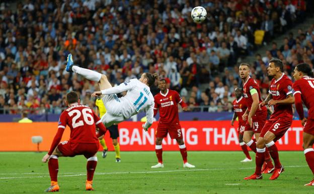 Bale marcó de chilena en Kiev uno de los mejores goles de la historia de la Champions. 