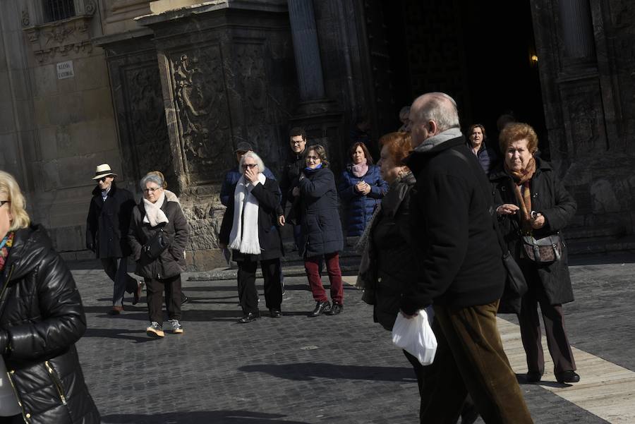 El patio del Palacio Episcopal acogió una celebración en la que se sirvió el tradicional boniato dulce y mistela, un postre con el que antiguamente se celebraba esta onomástica