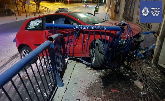 Estado del vehículo tras el accidente.