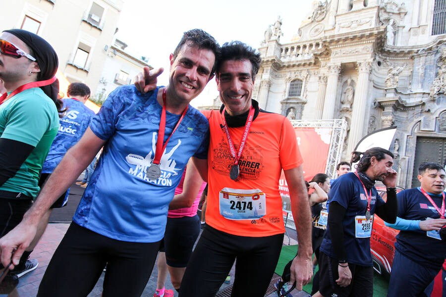 José Antonio Meroño, Andrés Mico y Juan Luis Mata, son los tres primeros clasificados en el Maratón.