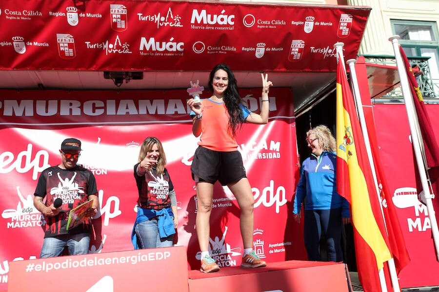 José Antonio Meroño, Andrés Mico y Juan Luis Mata, son los tres primeros clasificados en el Maratón.