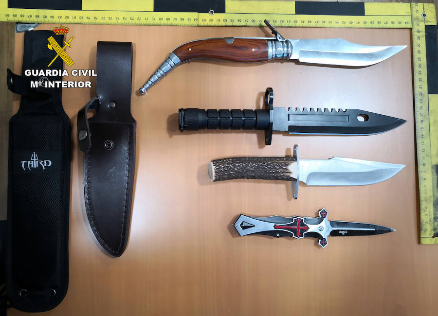 La Guardia Civil desmantela un invernadero clandestino dedicado al cultivo intensivo de marihuana.