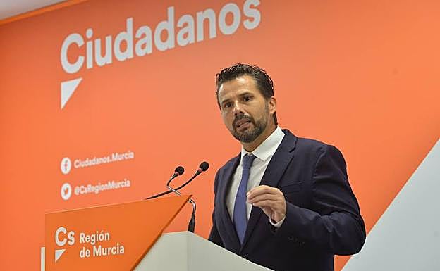 El portavoz de Cs en Murcia, Mario Gómez, en una imagen de archivo.