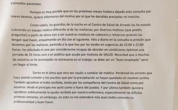 El cartel en la consulta de un médico que se ha hecho viral e indigna a media España