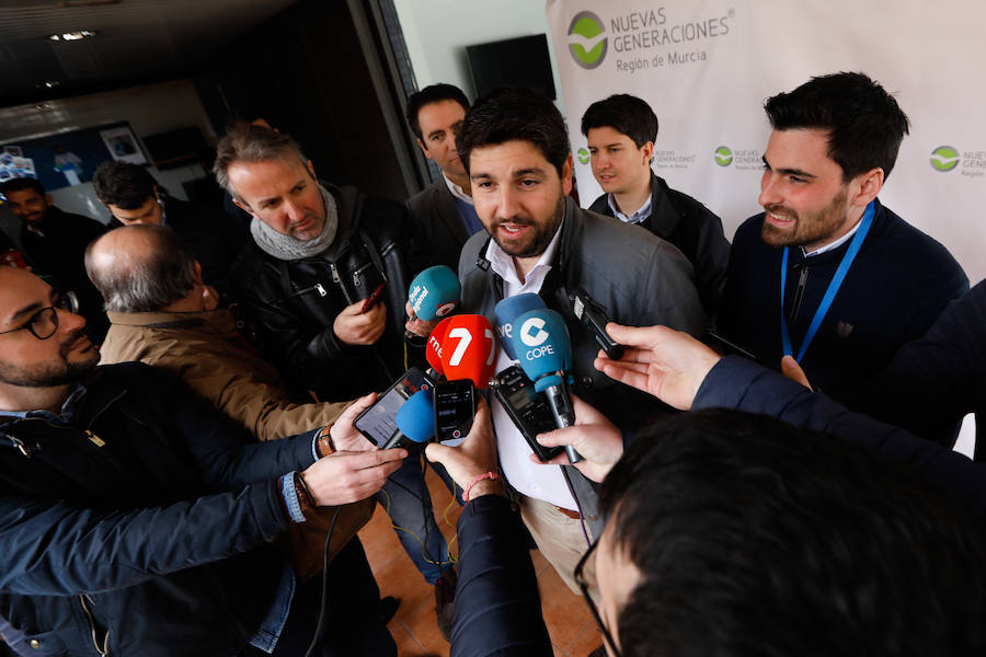 El secretario general del PP, Teodoro García Egea, cerró el acto que reunió a los jóvenes del partido en Murcia