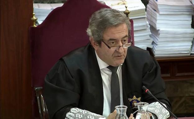 El fiscal Javier Zaragoza durante el juicio del 'procés'.